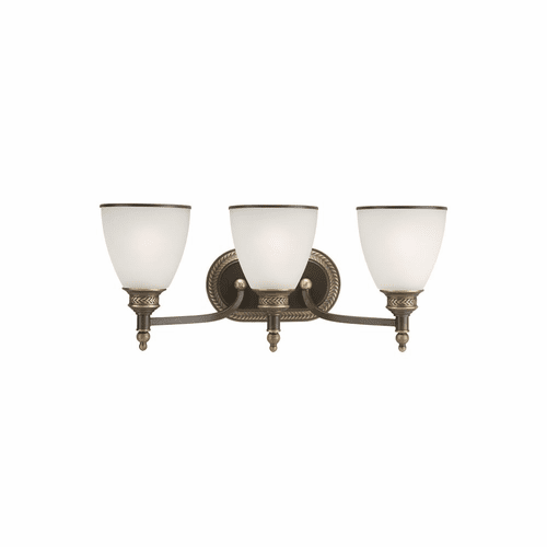 Sea Gull Laurel Leaf 3-LT Wall/Bath Light - Estate Bronze - 44351-708