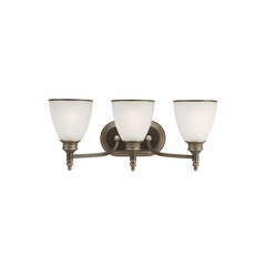 Sea Gull Laurel Leaf 3-LT Wall/Bath Light - Estate Bronze - 44351-708
