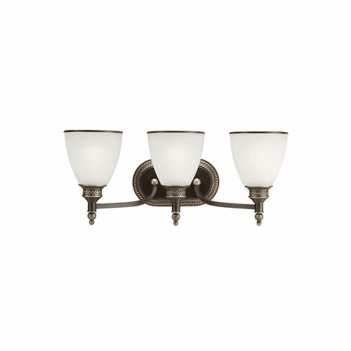 Sea Gull Laurel Leaf 3-LT Wall/Bath Light - Estate Bronze - 44351EN3-708