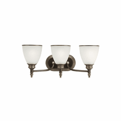 Sea Gull Laurel Leaf 3-LT Wall/Bath Light - Estate Bronze - 44351EN3-708