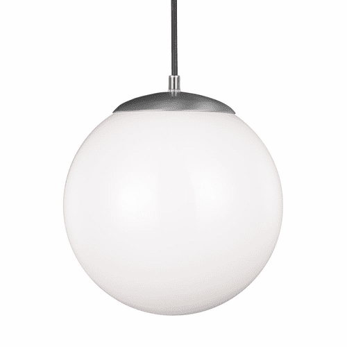 Sea Gull Leo - Hanging Globe 1-LT Pendant - Satin Aluminum - 6022-04