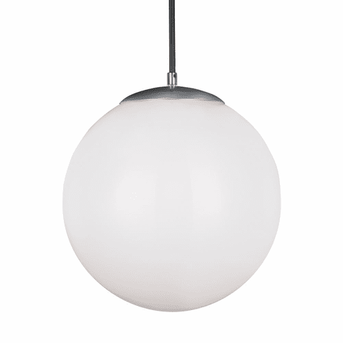 Sea Gull Leo - Hanging Globe 1-LT Pendant - Satin Aluminum - 6024-04