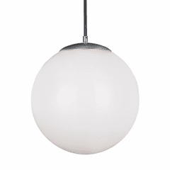 Sea Gull Leo - Hanging Globe 1-LT Pendant - Satin Aluminum - 6024-04
