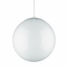 Sea Gull Leo - Hanging Globe 1-LT Pendant - White - 6018-15 Sea Gull Leo - Hanging Globe 1-LT Pendant - White - 6018-15