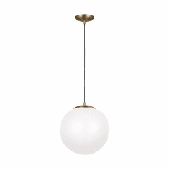 Sea Gull Leo - Hanging Globe Extra Large LED Pendant - Satin Bronze - 602493S-848
