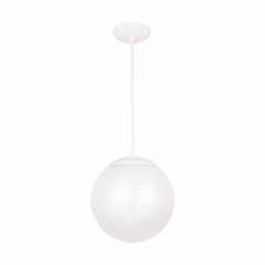Sea Gull Leo - Hanging Globe Large LED Pendant - White - 602293S-15 Sea Gull Leo - Hanging Globe Large LED Pendant - White - 602293S-15