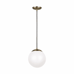 Sea Gull Leo - Hanging Globe Medium LED Pendant - Satin Bronze - 602093S-848