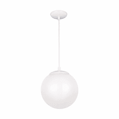 Sea Gull Leo - Hanging Globe Medium LED Pendant - White - 602093S-15 Sea Gull Leo - Hanging Globe Medium LED Pendant - White - 602093S-15
