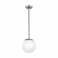 Sea Gull Leo - Hanging Globe Small LED Pendant - Satin Aluminum - 601893S-04 Sea Gull Leo - Hanging Globe Small LED Pendant - Satin Aluminum - 601893S-04