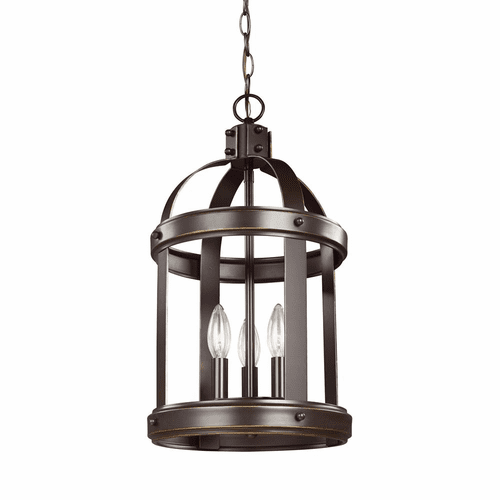 Sea Gull Lonoke Small 3-LT Hall/Foyer Light - Heirloom Bronze - 5140703-782