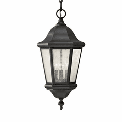 Sea Gull Martinsville 3-LT Outdoor Pendant Lantern - Black - OL5911BK
