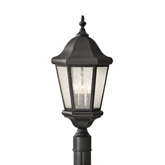 Sea Gull Martinsville 3-LT Outdoor Post Lantern - Black - OL5907BK