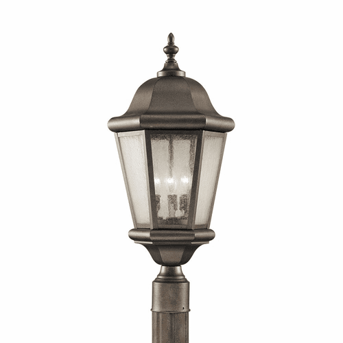 Sea Gull Martinsville 3-LT Outdoor Post Lantern - Corinthian Bronze - OL5907CB