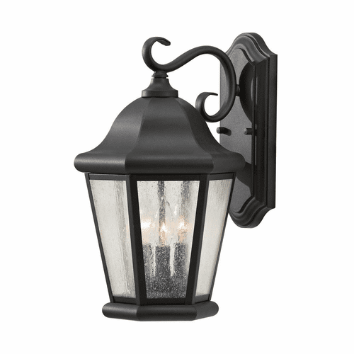 Sea Gull Martinsville Large 3-LT Outdoor Wall Lantern - Black - OL5902BK