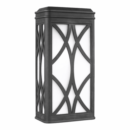 Sea Gull Melito Large 1-LT Outdoor Wall Lantern - Black - 8719601-12