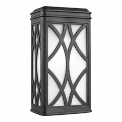Sea Gull Melito Medium 1-LT Outdoor Wall Lantern - Black - 8619601-12