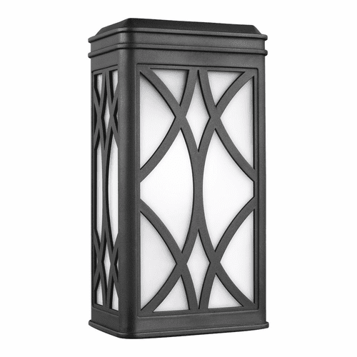 Sea Gull Melito Medium 1-LT Outdoor Wall Lantern - Black - 8619601EN3-12