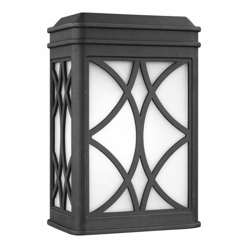 Sea Gull Melito Small 1-LT Outdoor Wall Lantern - Black - 8519601-12