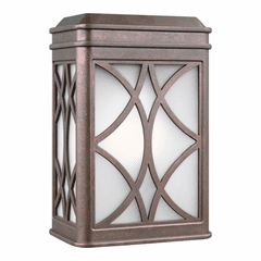 Sea Gull Melito Small 1-LT Outdoor Wall Lantern - Weathered Copper - 8519601EN3-44