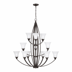 Sea Gull Metcalf 12-LT Chandelier - Bronze - 3113212-715