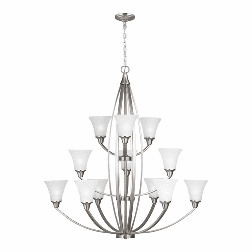 Sea Gull Metcalf 12-LT Chandelier - Nickel - 3113212-962