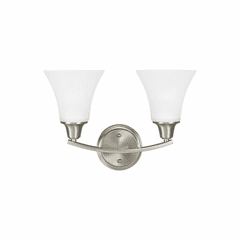Sea Gull Metcalf 2-LT Wall/Bath Light - Brushed Nickel - 4413202-962