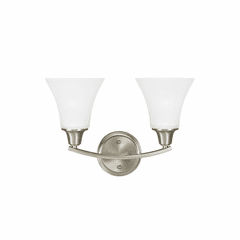 Sea Gull Metcalf 2-LT Wall/Bath Light - Brushed Nickel - 4413202EN3-962