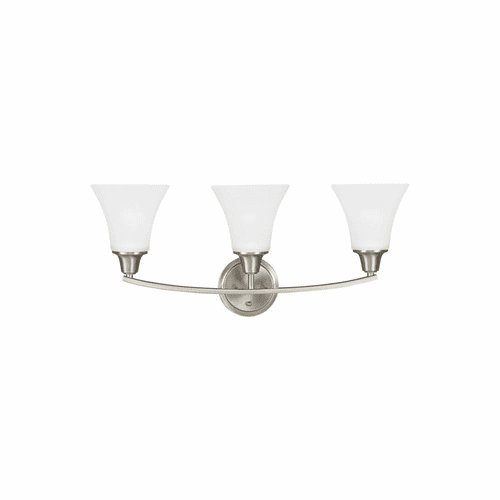 Sea Gull Metcalf 3-LT Wall/Bath Light - Brushed Nickel - 4413203-962