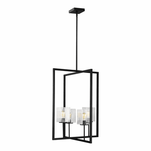 Sea Gull Mitte 4-LT Large Hall/Foyer Light - Midnight Black - 5341504-112
