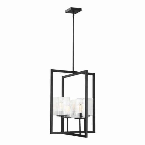 Sea Gull Mitte 4-LT Small Hall/Foyer Light - Midnight Black - 5241504-112
