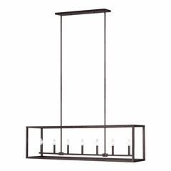 Sea Gull Moffet Street Long 7-LT Island Pendant - Sienna - 6634507-710