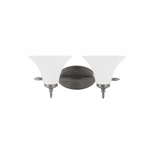 Sea Gull Montreal 2-LT Wall/Bath Light - Antique Brushed Nickel - 41181-965