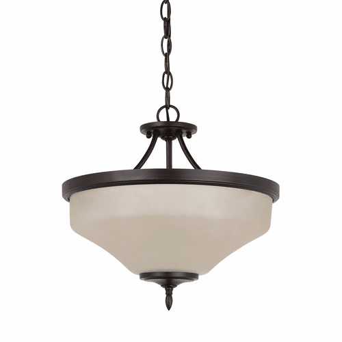 Sea Gull Montreal 3-LT Ceiling Semi-Flush/Pendant - Burnt Sienna - 77180EN3-710