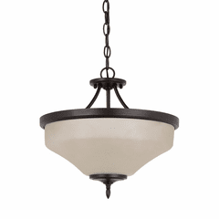Sea Gull Montreal 3-LT Ceiling Semi-Flush/Pendant - Burnt Sienna - 77180EN3-710