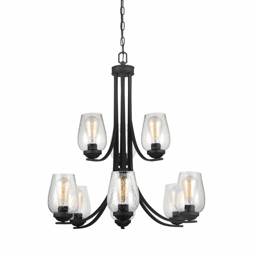 Sea Gull Morill 9-LT Chandelier - Blacksmith - 3127809-839