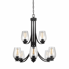 Sea Gull Morill 9-LT Chandelier - Blacksmith - 3127809-839