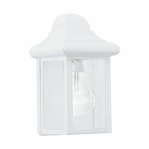 Sea Gull Mullberry Hill 1-LT Outdoor Wall Lantern - White - 8588-15