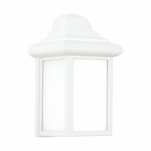 Sea Gull Mullberry Hill 1-LT Outdoor Wall Lantern - White - 8788-15