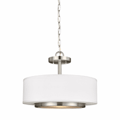 Sea Gull Nance 2-LT Semi-Flush Convertible Pendant - Brushed Nickel - 7728002-962 Sea Gull Nance 2-LT Semi-Flush Convertible Pendant - Brushed Nickel - 7728002-962