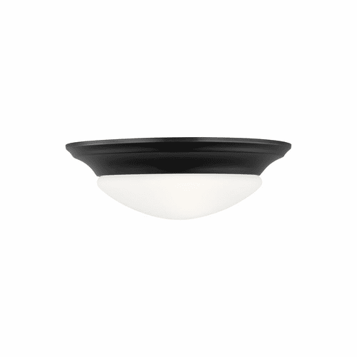 Sea Gull Nash 1-LT Flush Mount - Midnight Black - 75434-112