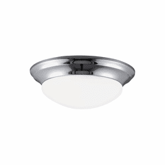 Sea Gull Nash 2-LT Ceiling Flush Mount - Chrome - 75435-05 Sea Gull Nash 2-LT Ceiling Flush Mount - Chrome - 75435-05