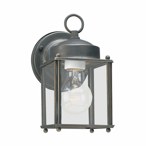 Sea Gull New Castle 1-LT Outdoor Wall Lantern - Antique Bronze - 8592-71