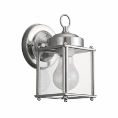 Sea Gull New Castle 1-LT Outdoor Wall Lantern - Antique Brushed Nickel - 8592-965