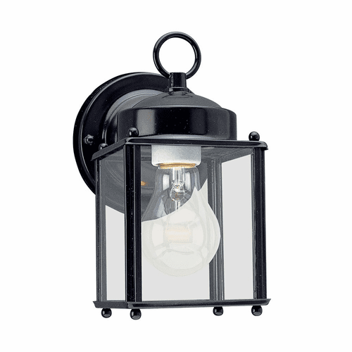 Sea Gull New Castle 1-LT Outdoor Wall Lantern - Black - 8592-12