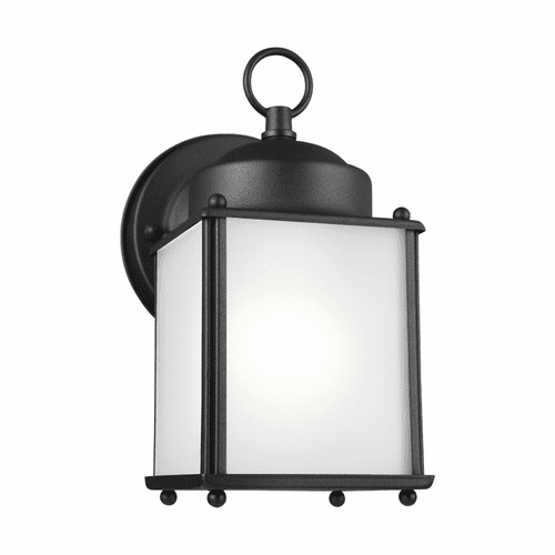 Sea Gull New Castle 1-LT Outdoor Wall Lantern - Black - 8592001EN3-12