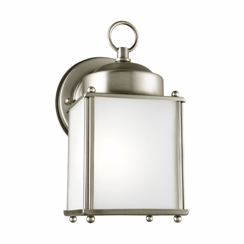 Sea Gull New Castle 1-LT Outdoor Wall Lantern - Brushed Nickel - 8592001-965