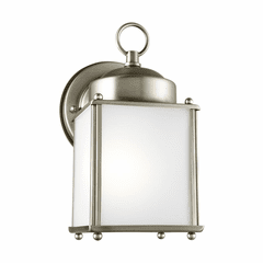 Sea Gull New Castle 1-LT Outdoor Wall Lantern - Brushed Nickel - 8592001-965