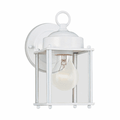 Sea Gull New Castle 1-LT Outdoor Wall Lantern - White - 8592-15