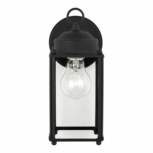 Sea Gull New Castle Large 1-LT Outdoor Wall Lantern - Black - 8593-12