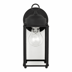 Sea Gull New Castle Large 1-LT Outdoor Wall Lantern - Black - 8593-12